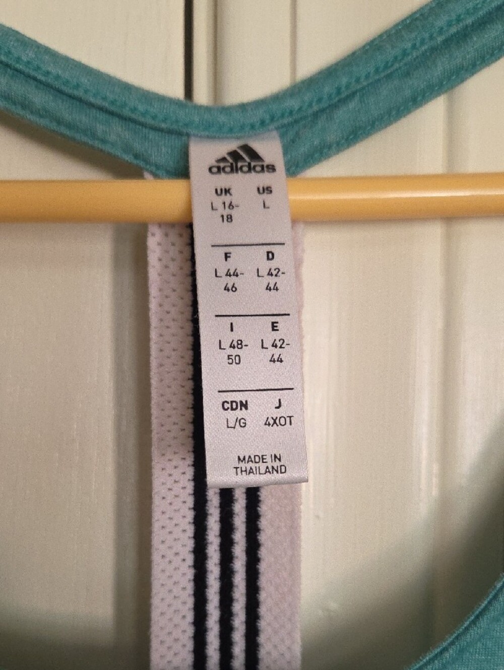 adidas Teal Scoop-Neck Workout Tank with Logo - Picture 2 of 7